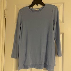 Baby blue long sleeve stretchy sweater copper key